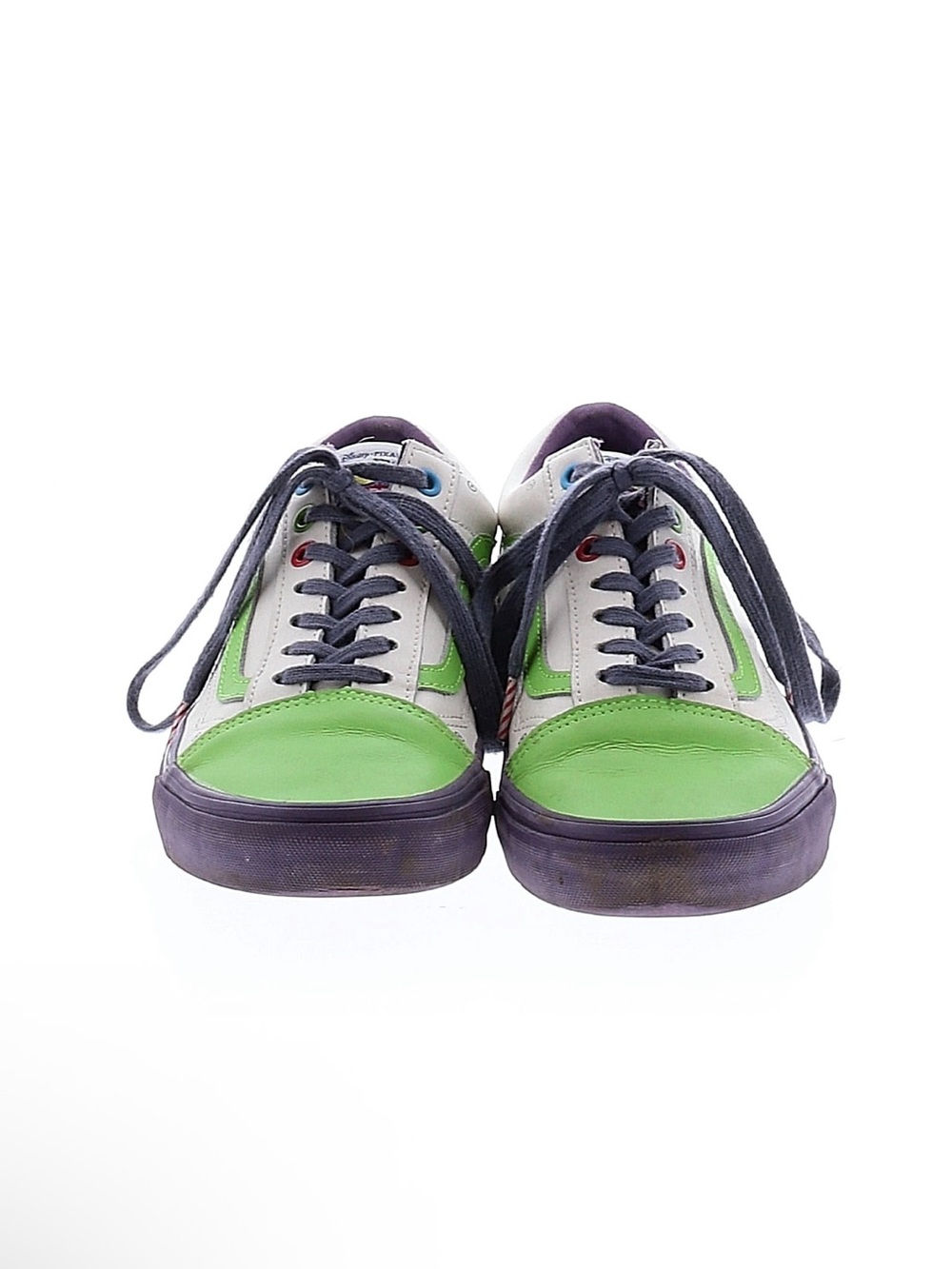 Vans Low-Top Old Skool Buzz Lightyear Casual Sneakers in Green, White & Purple - Picture 2 of 2